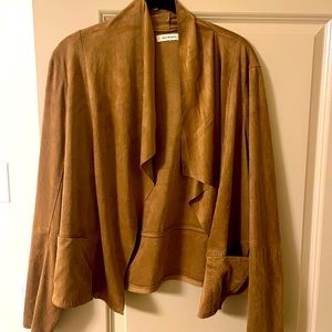 Max Studio shawl collared suede jacket